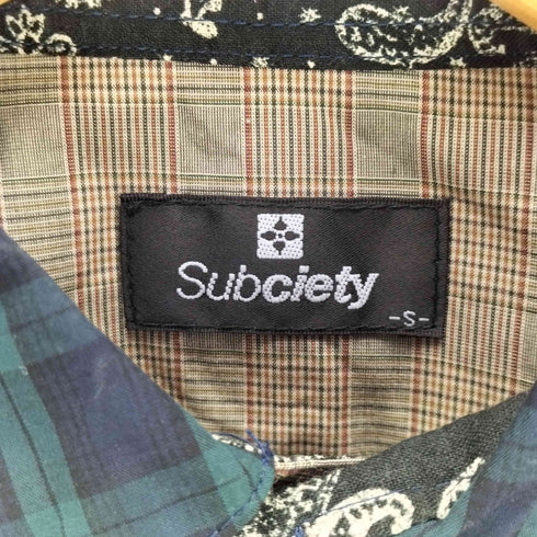 サブサエティ Subciety CRAZY CHECK SHIRT メンズ JPN:S