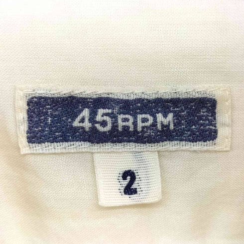 フォーティーファイブアールピーエム 45rpm スリット プルオーバーシャツ レディース JPN:2