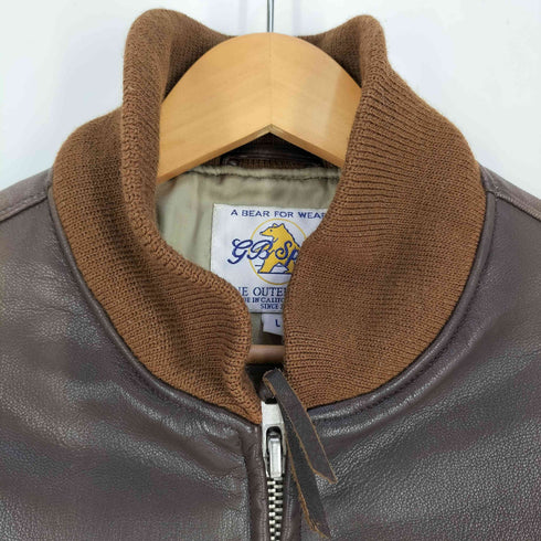 ゴールデンベアー Golden bear GB Sport USA製 ゴートレザー ジャケット メンズ import:L