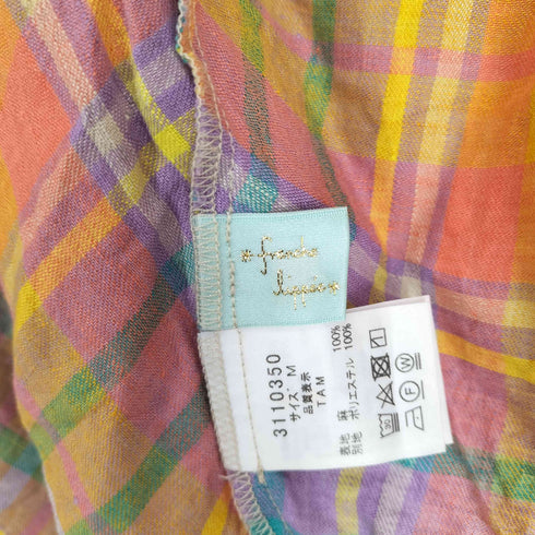 フランシュリッペ franche lippee チェックリネンワンピース レディース M