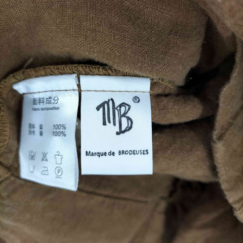 marque de brodeuses リネンブラウス レディース