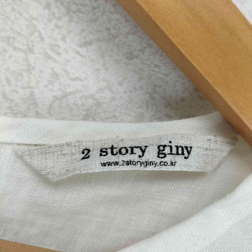 2 STORY GIMY フリルレースデザインリネンワンピース レディース