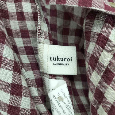 TUKUROI チェックリネンワンピース レディース M