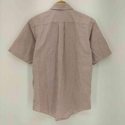チャップス CHAPS ストライプ シアサッカー ボタンダウン 半袖シャツ メンズ import:M