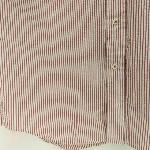 チャップス CHAPS ストライプ シアサッカー ボタンダウン 半袖シャツ メンズ import:M