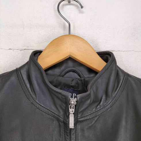 ギャップ Gap 00S OLD スタンドカラーレザーシングルライダースジャケット レディース XS