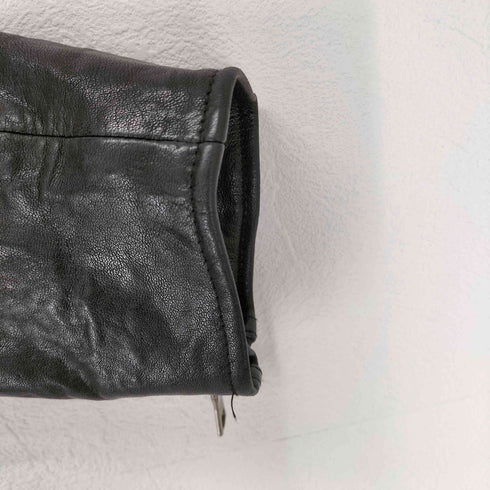 バナナリパブリック BANANA REPUBLIC 00S レザーミリタリージップジャケット メンズ M