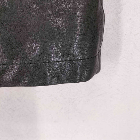 バナナリパブリック BANANA REPUBLIC 00S レザーミリタリージップジャケット メンズ M
