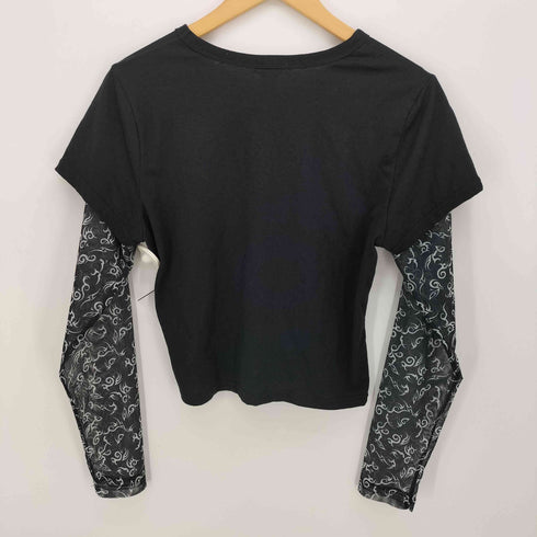 rue21 Y2K ラインストーン フェイクレイヤードカットソー レディース XL