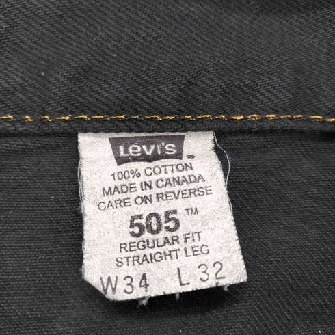 リーバイス Levis 505 ボタン裏512 ブラックデニム メンズ W34