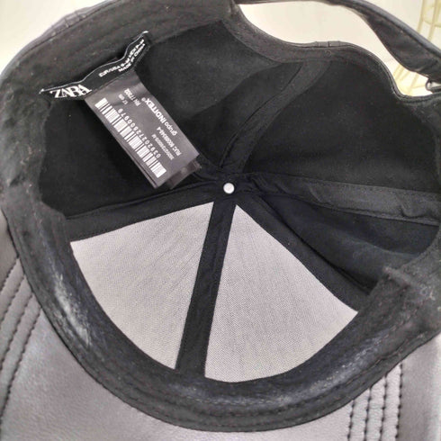 ザラ ZARA フェイクレザーキャップ メンズ S-M (57cm)