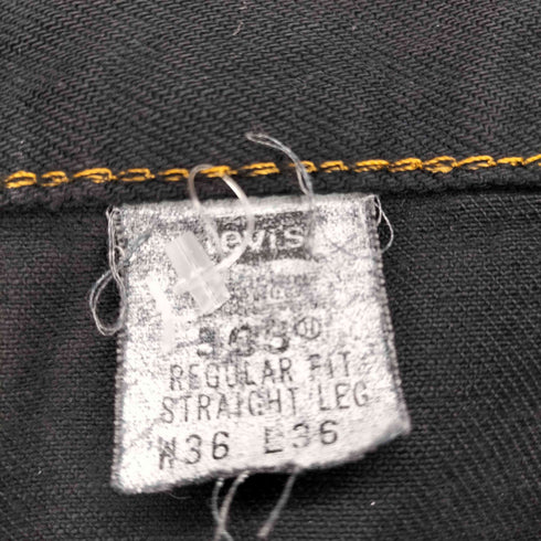 リーバイス Levis 505 ボタン裏513 Blue Rideg工場 ブラックデニム メンズ W36