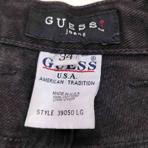 ゲスジーンズ GUESS JEANS 90s MADE IN USA ブラックデニムパンツ メンズ 34