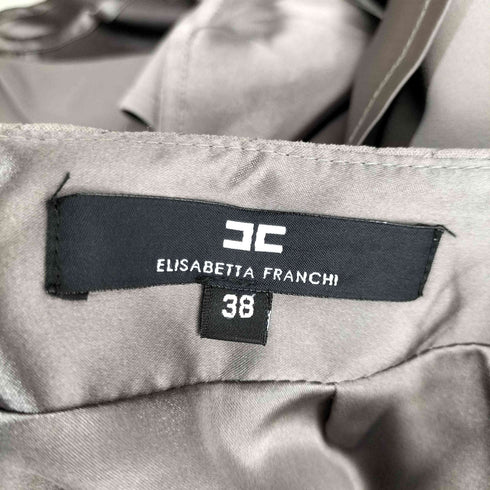 エリザベッタフランキ ELISABETTA FRANCHI レーヨン混 フロントデザインスカート レディース EUR:38