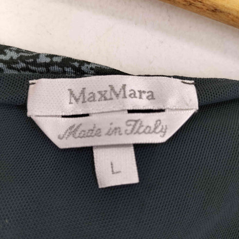 マックスマーラ MAX MARA 総柄ギャザーデザインカットソー レディース L
