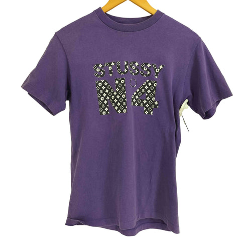 ステューシー Stussy 90s 紺タグ USA製 STUSSY NO4 モノグラム プリントカットソー メンズ S