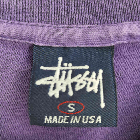 ステューシー Stussy 90s 紺タグ USA製 STUSSY NO4 モノグラム プリントカットソー メンズ S