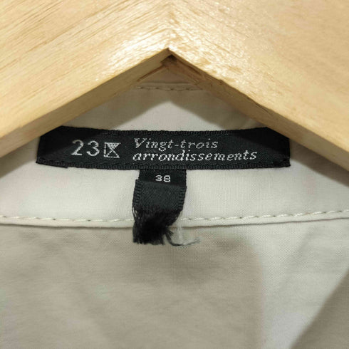 ニジュウサンク 23区 綿ポリ L/S ワークシャツ ブラウス レディース JPN:38