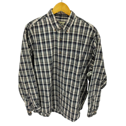 エディーバウアー Eddie Bauer 00S 白タグ チェックBDシャツ メンズ import:L