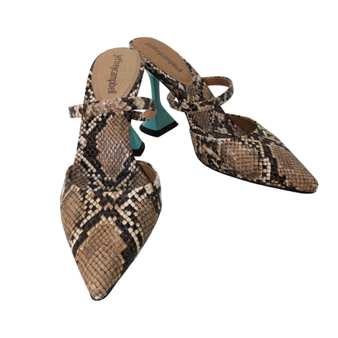 ジェフリーキャンベル Jeffrey Campbell パイソン柄ミュール レディース JPN:36