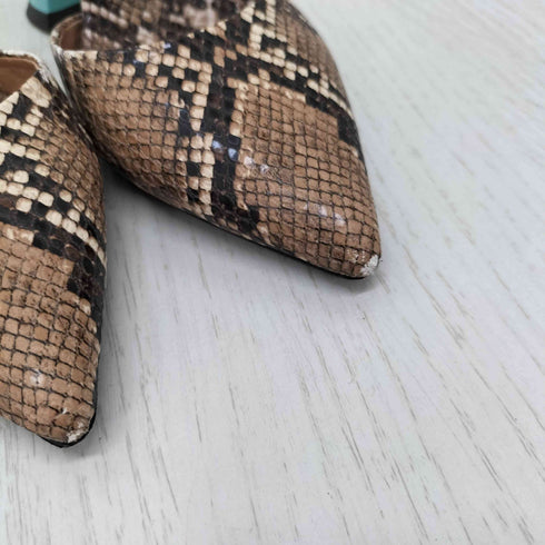 ジェフリーキャンベル Jeffrey Campbell パイソン柄ミュール レディース JPN:36
