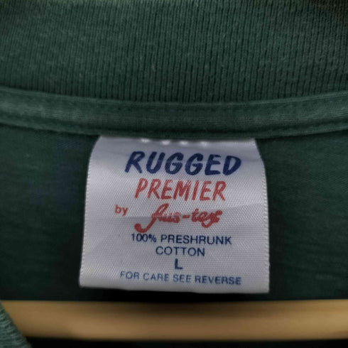90S USA製 RUGGEDボディ シングルステッチ 鹿 アニマル プリント S/S Tシャツ メンズ import:L