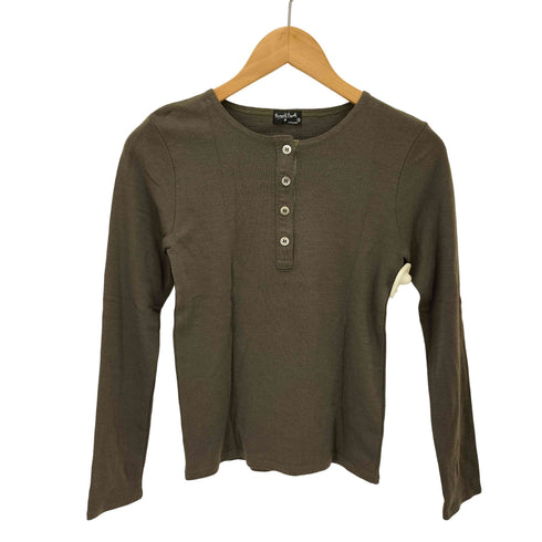 マーガレットハウエル MARGARET HOWELL 90-00S 旧タグ ヘンリーネック ハイゲージ ウール L/S ニット レディース JPN:2