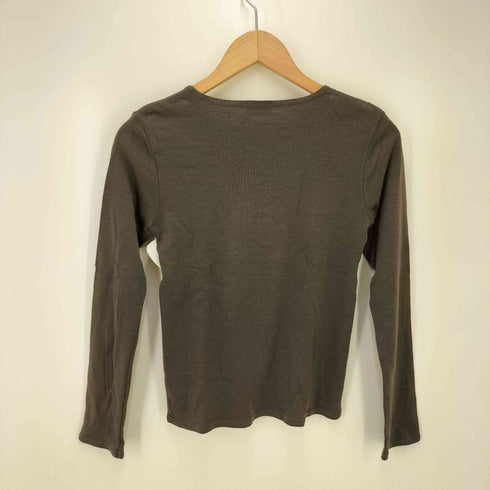 マーガレットハウエル MARGARET HOWELL 90-00S 旧タグ ヘンリーネック ハイゲージ ウール L/S ニット レディース JPN:2