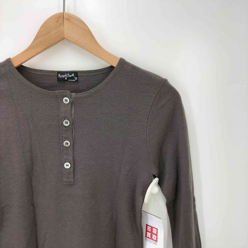 マーガレットハウエル MARGARET HOWELL 90-00S 旧タグ ヘンリーネック ハイゲージ ウール L/S ニット レディース JPN:2
