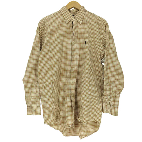 ラルフローレン RALPH LAUREN 90S BLAKE ポニー刺繍 B.D チェック柄 L/S シャツ メンズ import:L