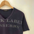 バーバリーブラックレーベル BURBERRY BLACK LABEL ロゴ プリント S/S Vネック Tシャツ メンズ JPN:2