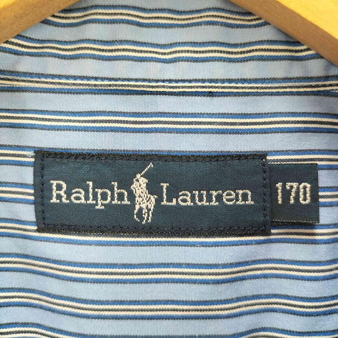 ラルフローレン RALPH LAUREN ポニー 刺繍 ストライプ ボタンダウン L/S シャツ メンズ 170