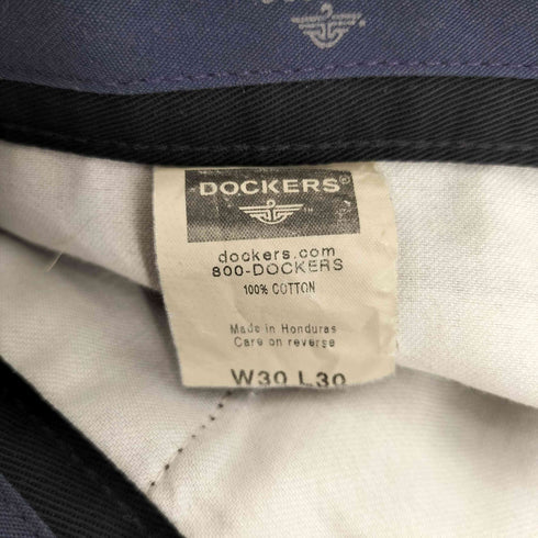 ドッカーズ DOCKERS 00S ロゴワッペン 2タック テーパード センタープレス チノ パンツ メンズ W30 L30