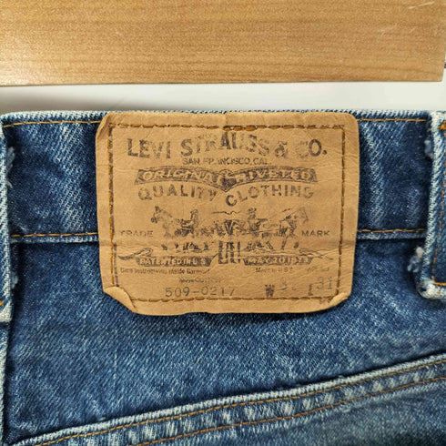 リーバイス Levis 80S MADE IN USA オレンジタブ ボタン裏532 509 テーパードデニムパンツ メンズ 31/31