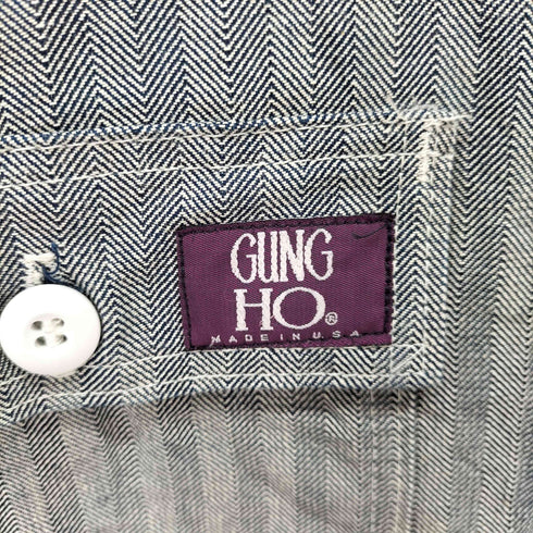 ガンホー GUNG HO MADE IN USA ヘリンボーンストライプパンツ メンズ