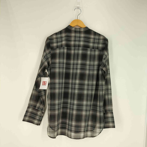 オーラリー AURALEE WOOL RECYCLE POLYESTER SHEER CLOTH STAND COLLAR SHIRT スタンドカラー シャツ レディース JPN:1