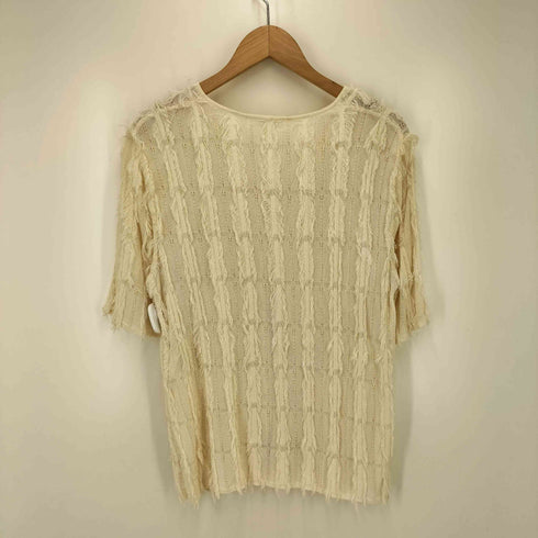 エスカーダ ESCADA イタリア製 レーヨン フリンジ S/S トップス レディース EUR:40