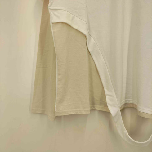 ヴィアヴァンダ viavanda BICOLOR LAYERED LONG TEE バイカラー レイヤード ロング Tシャツ レディース FREE