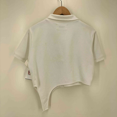 ヴィアヴァンダ viavanda DEFORMATION POLO SHIRT アシンメトリー S/S ポロシャツ レディース FREE