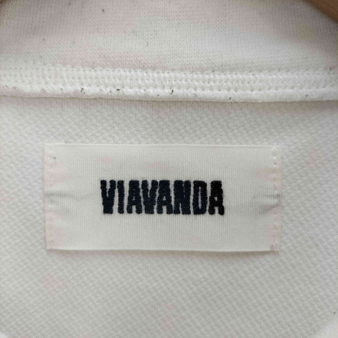 ヴィアヴァンダ viavanda DEFORMATION POLO SHIRT アシンメトリー S/S ポロシャツ レディース FREE
