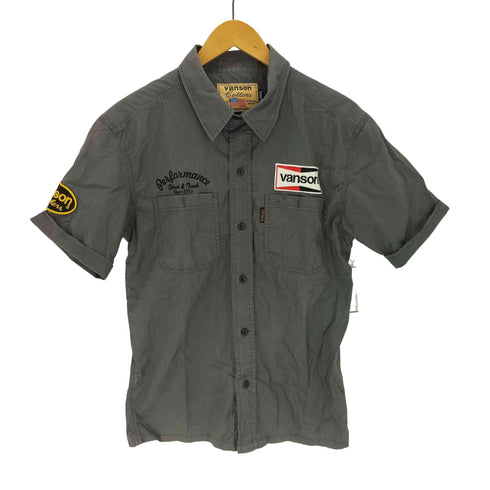 バンソン VANSON S/S ワッペンワークシャツ メンズ import:L