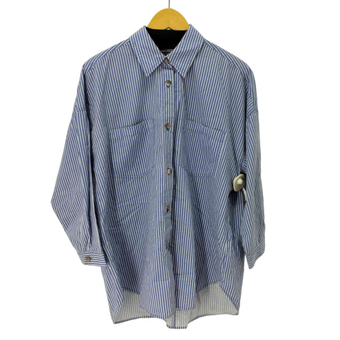 ザラ ZARA オーバーサイズストライプシャツ レディース import:S