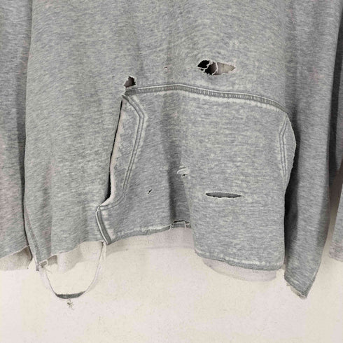 ナイキ NIKE 00s ダメージ加工 ロゴ刺繍プルオーバーパーカー メンズ JPN:XXL
