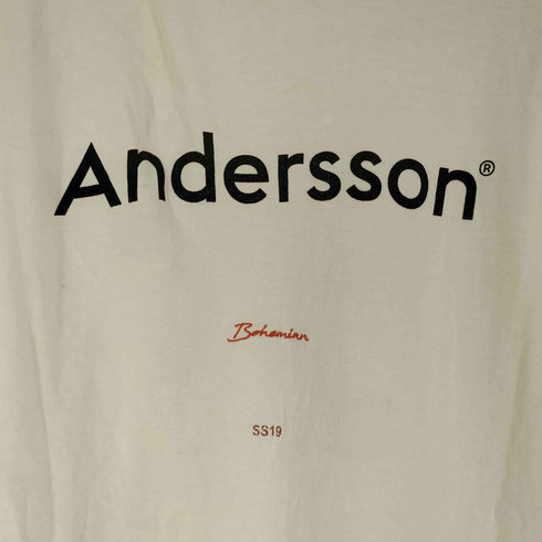 アンダースンベル Andersson Bell ロゴ刺繍 バックプリント クルーネック Tシャツ メンズ import:L