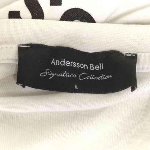 アンダースンベル Andersson Bell ロゴ刺繍 バックプリント クルーネック Tシャツ メンズ import:L
