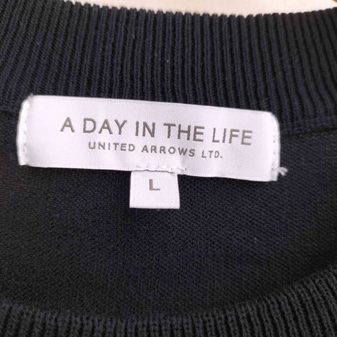 アデイインザライフユナイテッドアローズ A day in the life UNITED ARROWS コットンレーヨン 半袖サマーニットソー メンズ L