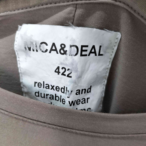 マイカアンドディール MICA&DEAL ヘムラウンド無地Tシャツ レディース FREE