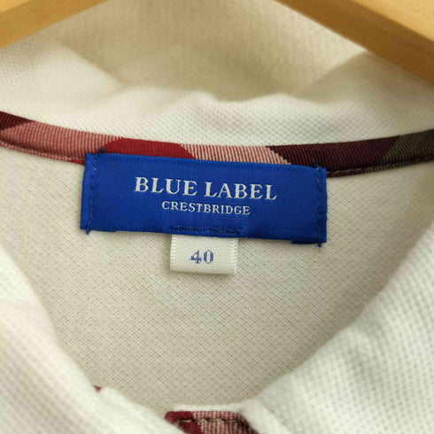 ブルーレーベルクレストブリッジ BLUE LABEL CRESTBRIDGE CBチェック 半袖ポロシャツ レディース 40