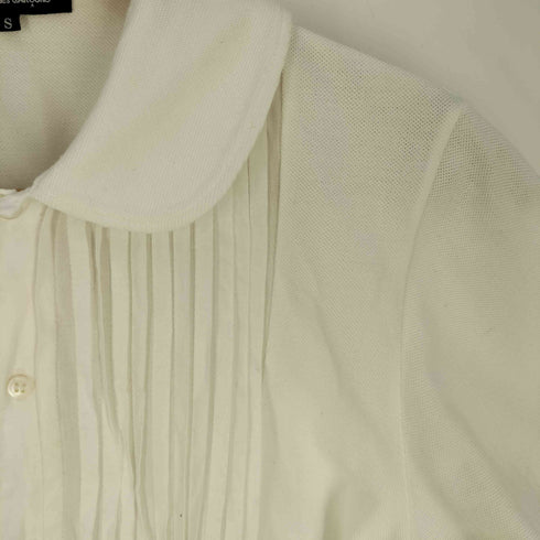 トリココムデギャルソン tricot COMME des GARCONS 切替 ピンタック 丸襟 ラウンドカラー シャツ レディース JPN:S