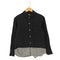 ブラックコムデギャルソン BLACK COMME des GARCONS 後染め ギンガムチェック 丸襟 ラウンドカラー シャツ レディース JPN:S